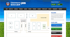 Desktop Screenshot of claremoresoccerclub.com